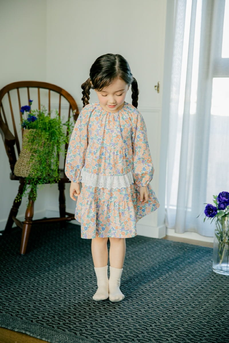 Pudding - Korean Children Fashion - #discoveringself - Flower One-piece - 10