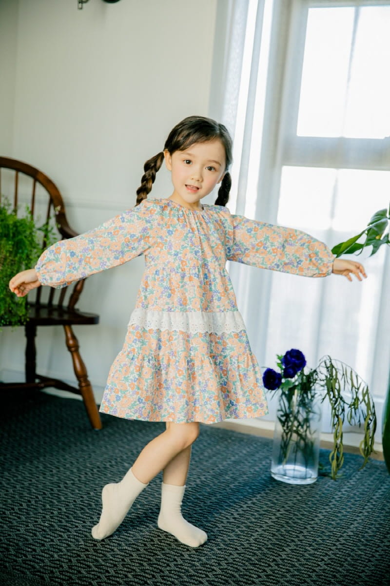 Pudding - Korean Children Fashion - #fashionkids - Flower One-piece - 11