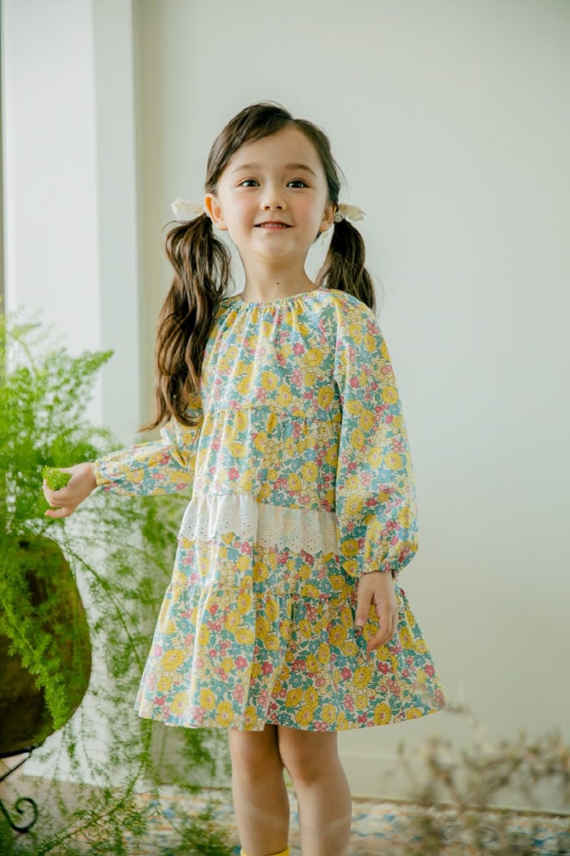 Pudding - Korean Children Fashion - #minifashionista - Flower One-piece - 2