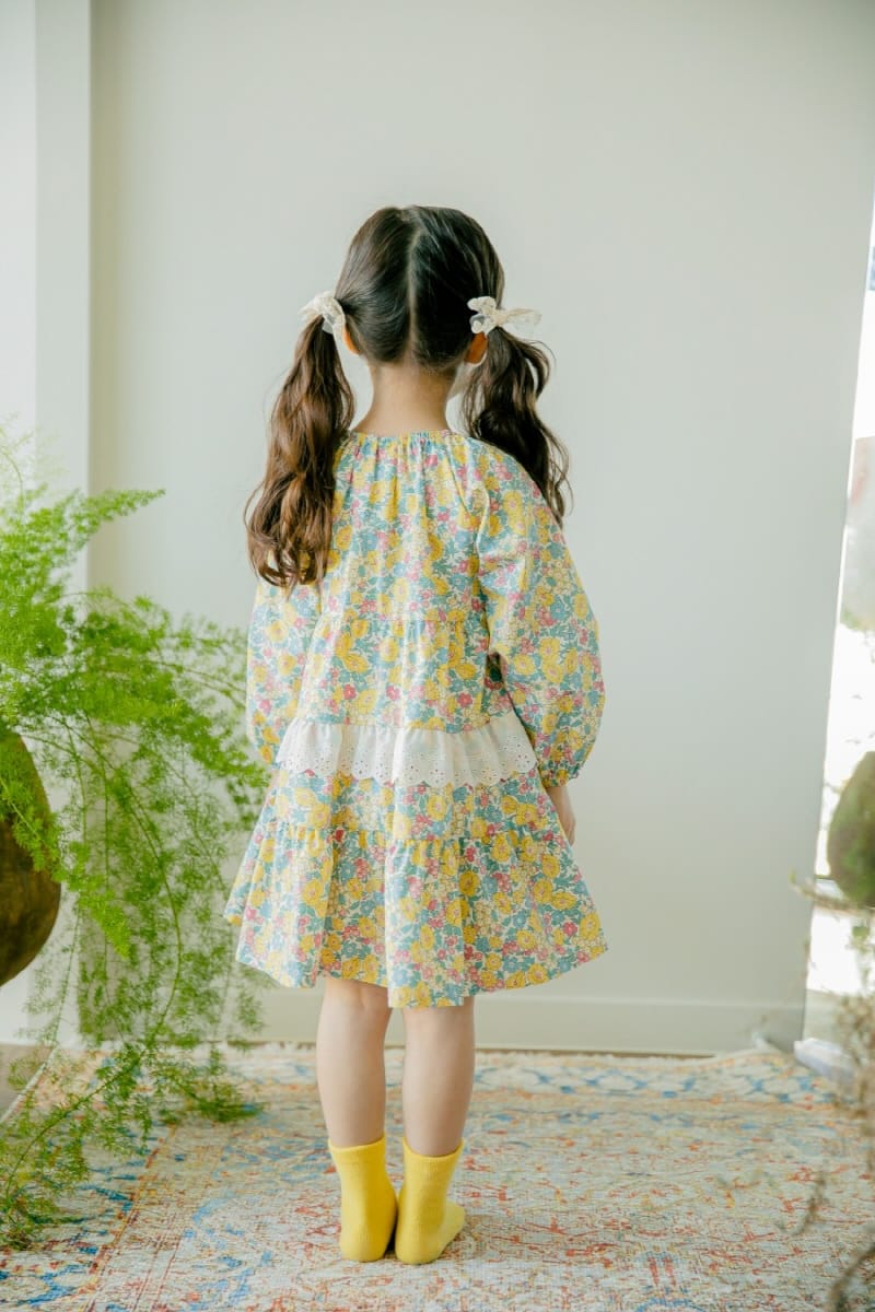 Pudding - Korean Children Fashion - #prettylittlegirls - Flower One-piece - 4
