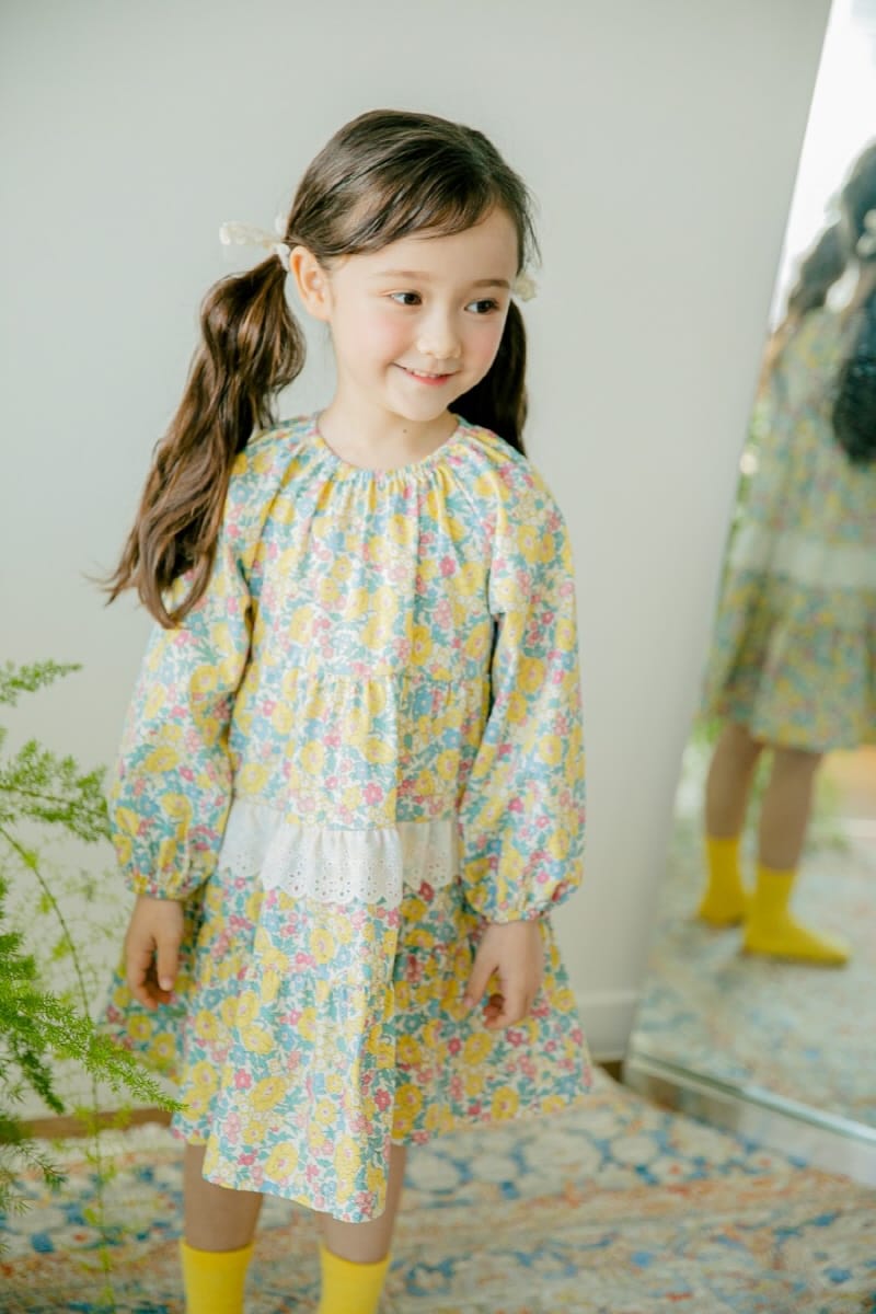 Pudding - Korean Children Fashion - #toddlerclothing - Flower One-piece - 5