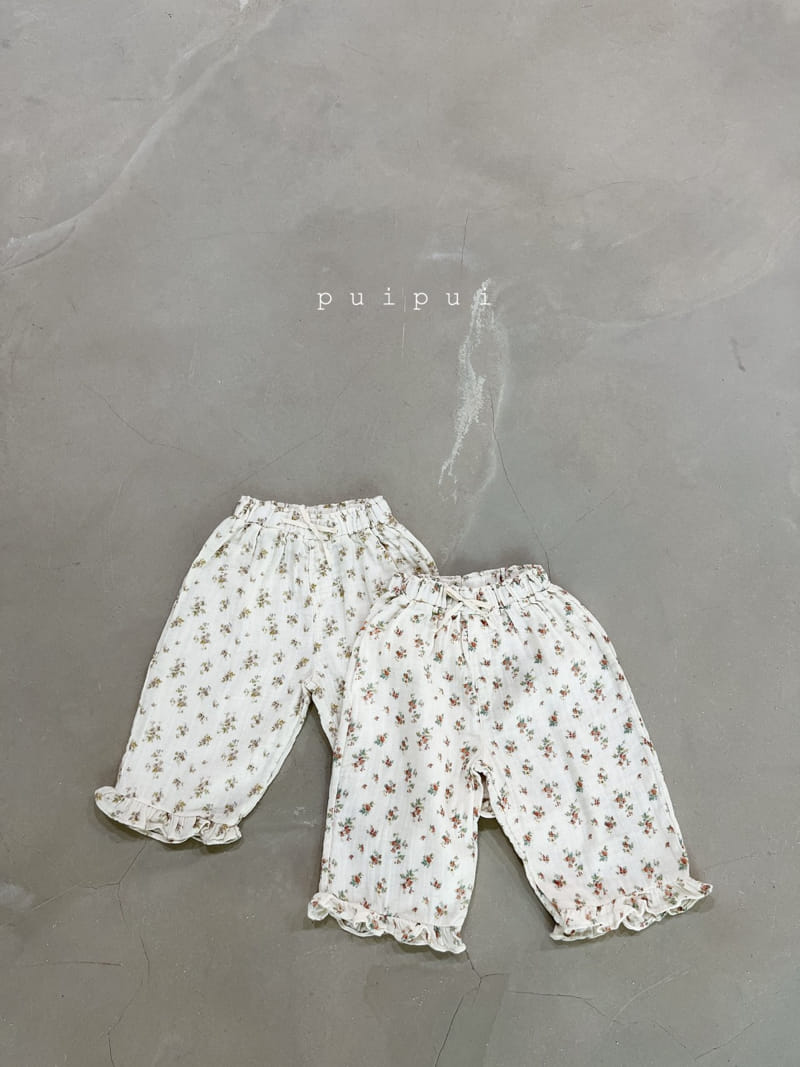 Puipui - Korean Baby Fashion - #babyboutiqueclothing - Lucy Flower Pants - 2