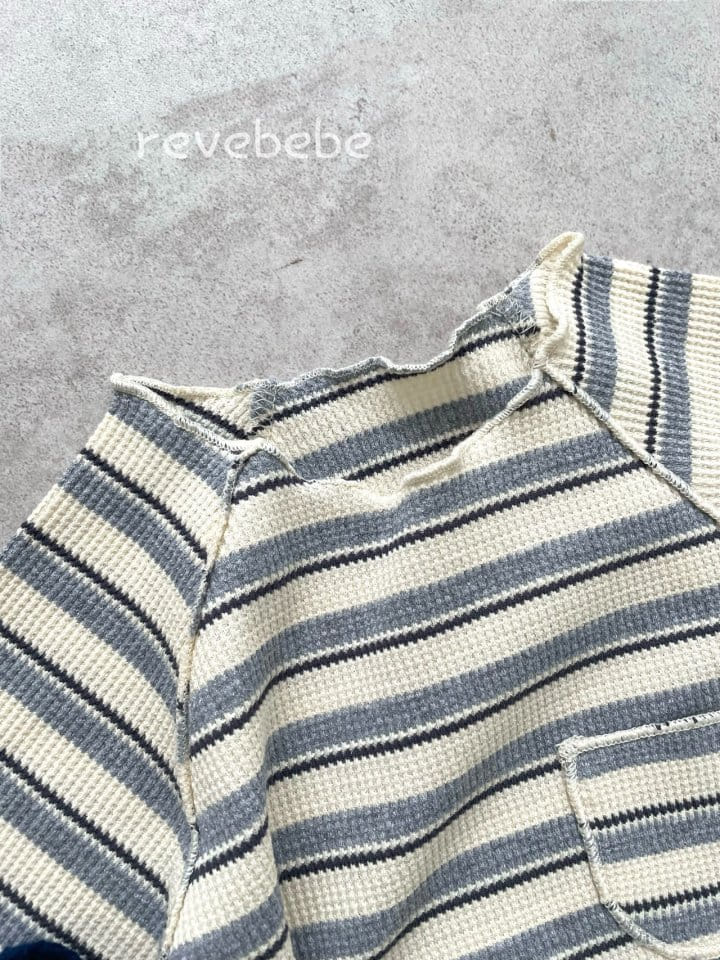 Reve Kid - Korean Baby Fashion - #babyootd - Bebe Stripes Pocket Bodysuit with Bonnet - 3
