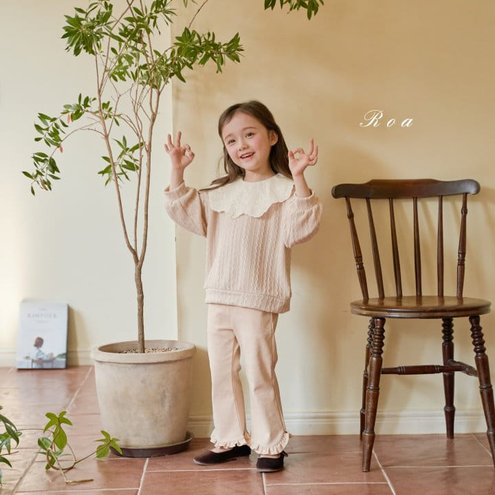 Roa - Korean Children Fashion - #kidsshorts - Embroidery Sweatshirt - 9