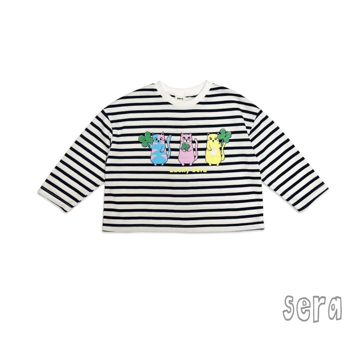 Sera - Korean Children Fashion - #childofig - Kitty Stripes Tee - 12