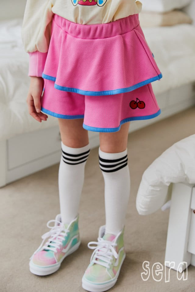 Sera - Korean Children Fashion - #childrensboutique - Cancan Cherry Skirt Pants - 3