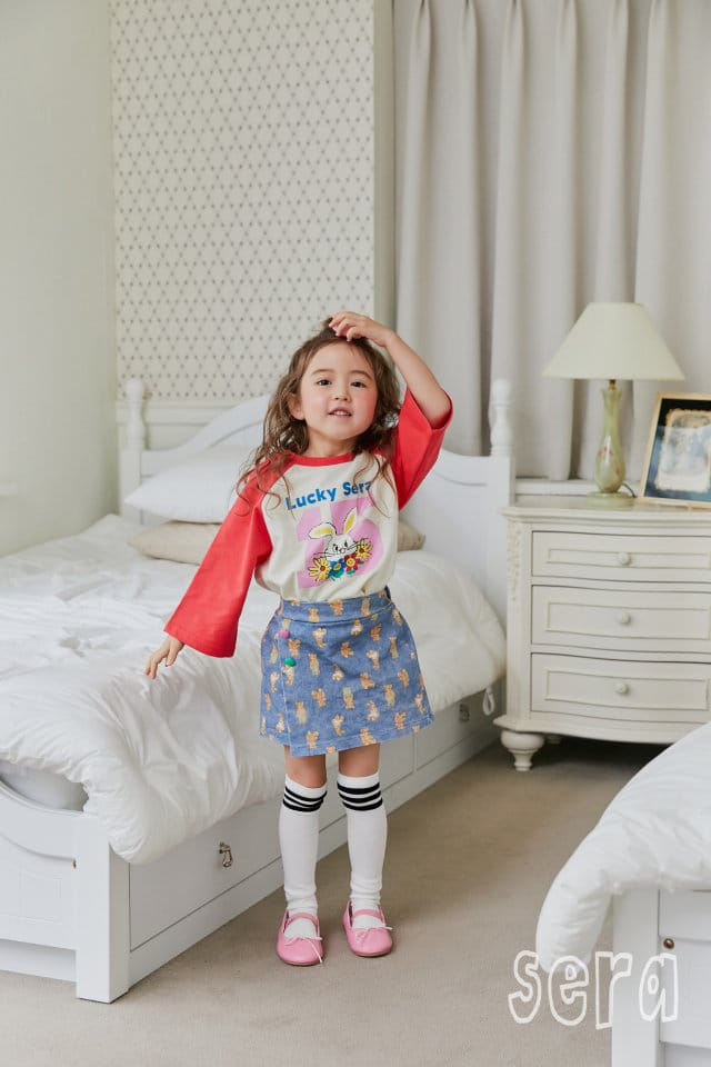 Sera - Korean Children Fashion - #childrensboutique - Rabbit Denim Skirt Pants - 2