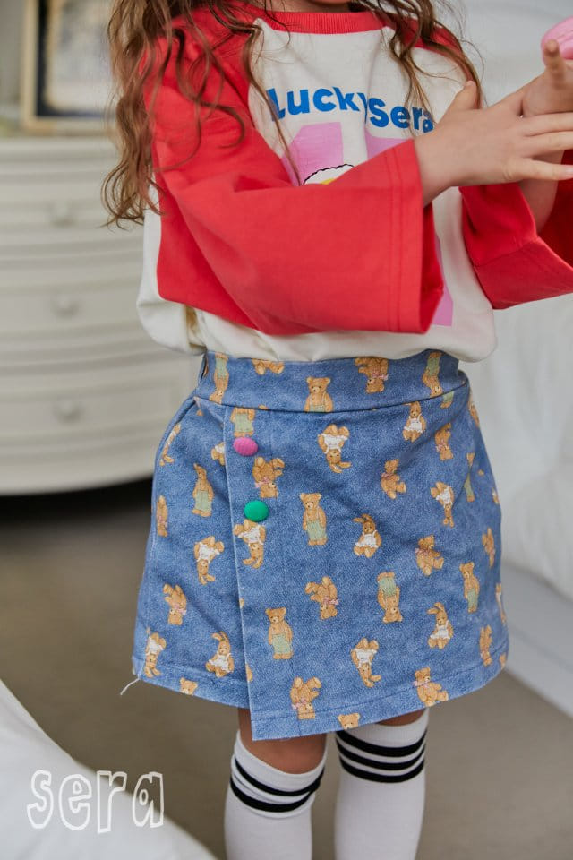 Sera - Korean Children Fashion - #designkidswear - Rabbit Denim Skirt Pants - 3