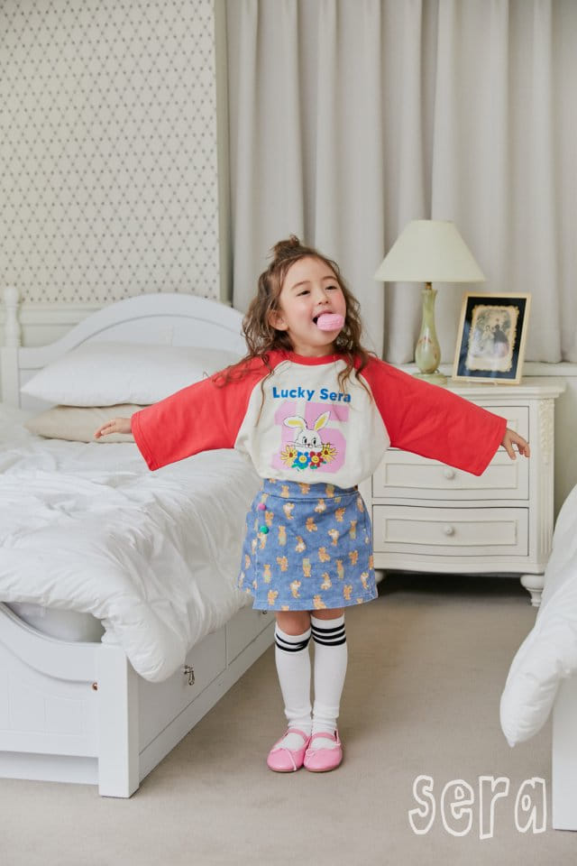 Sera - Korean Children Fashion - #designkidswear - Rabbit Denim Skirt Pants - 4