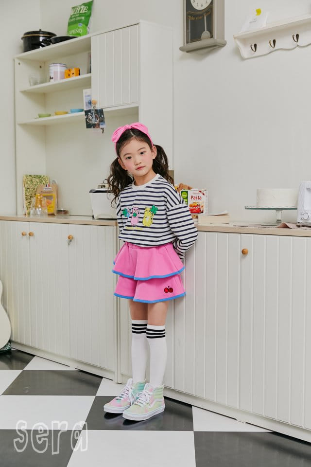 Sera - Korean Children Fashion - #kidsstore - Kitty Stripes Tee - 5