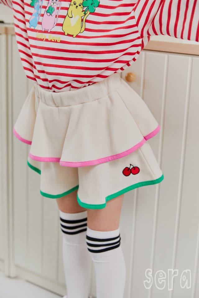Sera - Korean Children Fashion - #kidsstore - Cancan Cherry Skirt Pants - 8