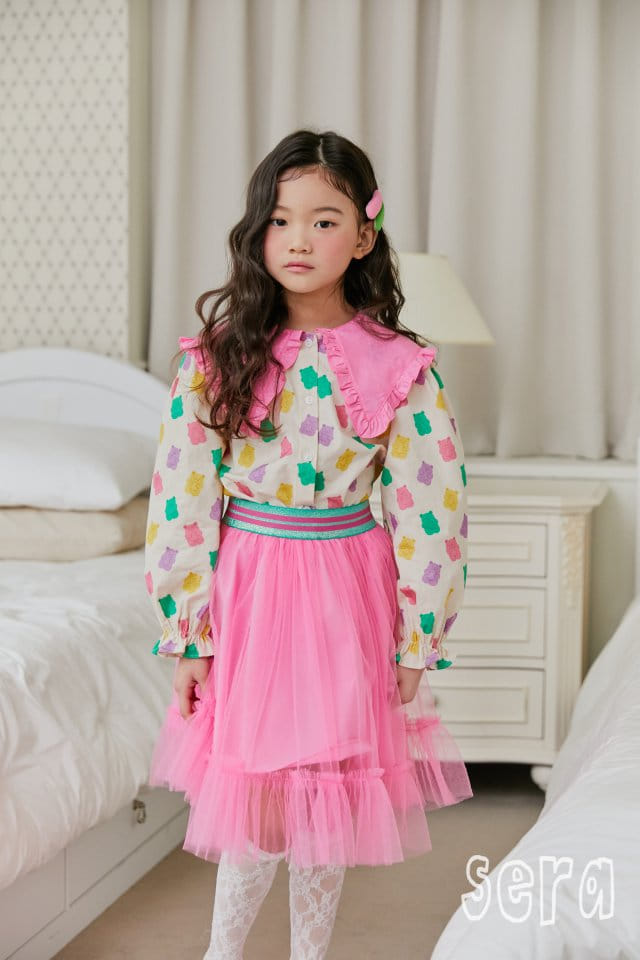 Sera - Korean Children Fashion - #kidsstore - Bear Blouse - 4