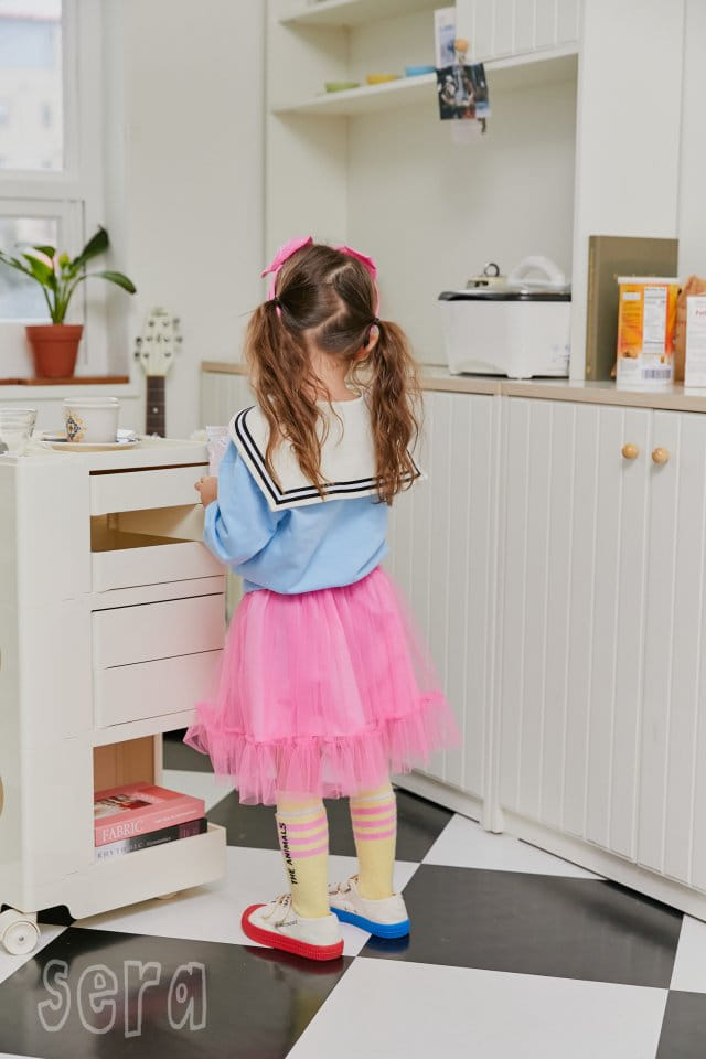 Sera - Korean Children Fashion - #kidzfashiontrend - Sailor Pink Sha Skirt - 5