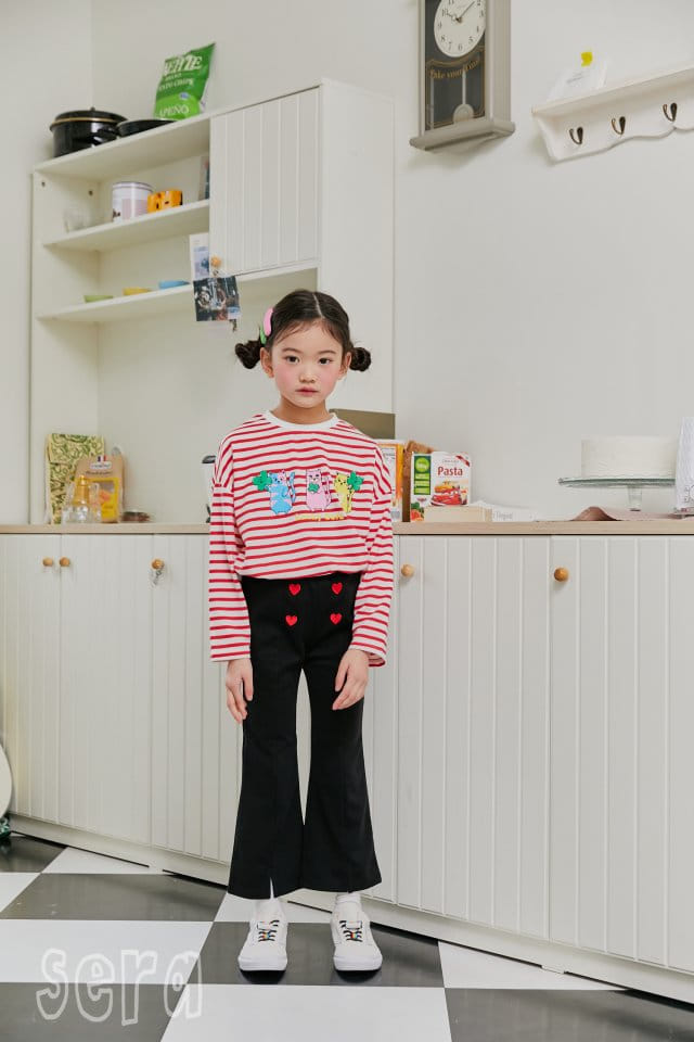 Sera - Korean Children Fashion - #minifashionista - Kitty Stripes Tee - 10