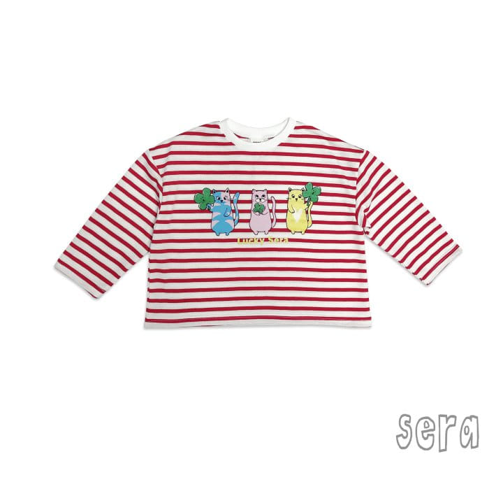Sera - Korean Children Fashion - #prettylittlegirls - Kitty Stripes Tee - 11