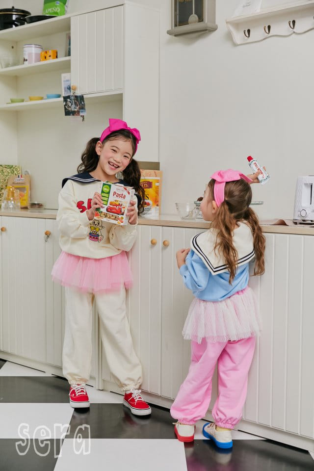 Sera - Korean Children Fashion - #prettylittlegirls - Sailot Tape Sweatshirt