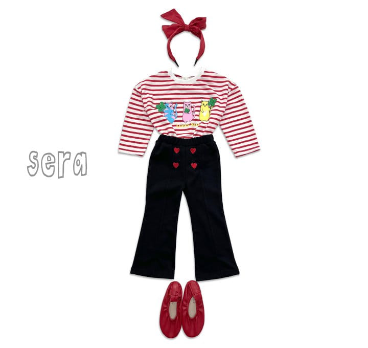 Sera - Korean Children Fashion - #todddlerfashion - Sailor Heart Pants - 10