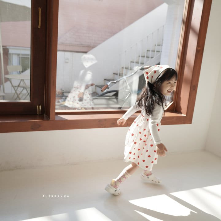 Shinseage Kids - Korean Children Fashion - #childrensboutique - Heart Scarf 40*40 - 2