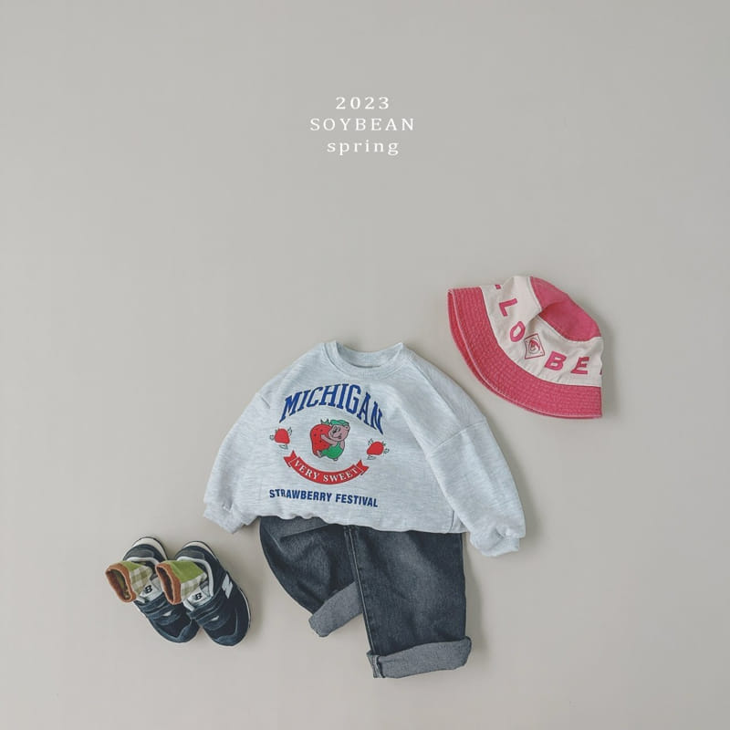 Soybean - Korean Children Fashion - #childofig - Strawberry Bear Sweatshirt - 3