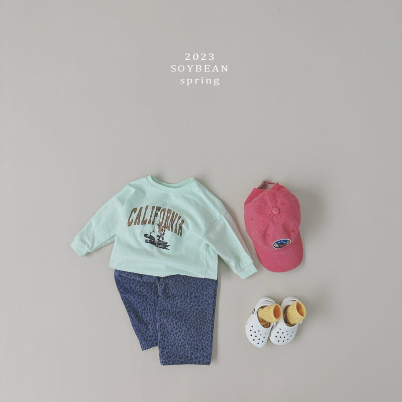 Soybean - Korean Children Fashion - #childrensboutique - Leopard Baggy Pants - 6