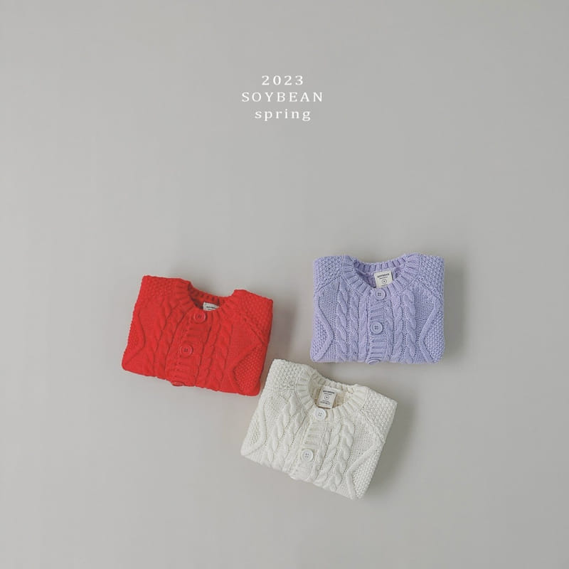 Soybean - Korean Children Fashion - #childrensboutique - French Knit Cardigan