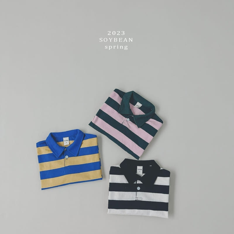 Soybean - Korean Children Fashion - #designkidswear - Collar Stripes Tee - 8