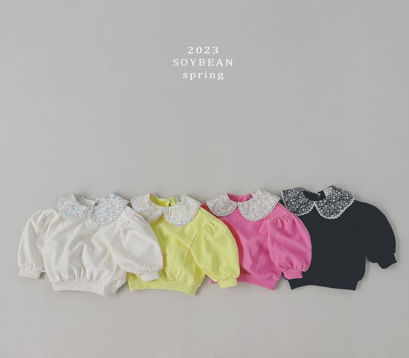 Soybean - Korean Children Fashion - #kidsshorts - Flower Collar Sweatshirt - 8