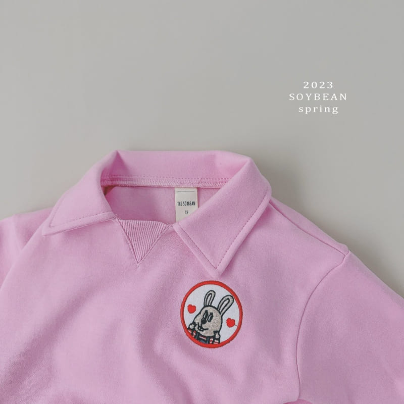 Soybean - Korean Children Fashion - #kidsshorts - Zoo Friends Collar Top Bottom Set - 8