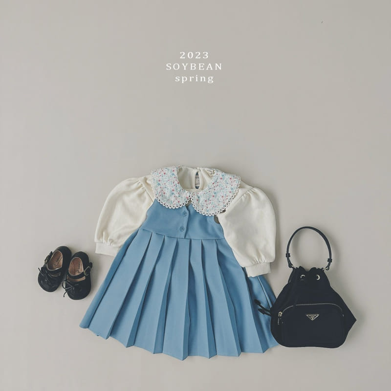 Soybean - Korean Children Fashion - #littlefashionista - School Wrinkle One-piece - 4