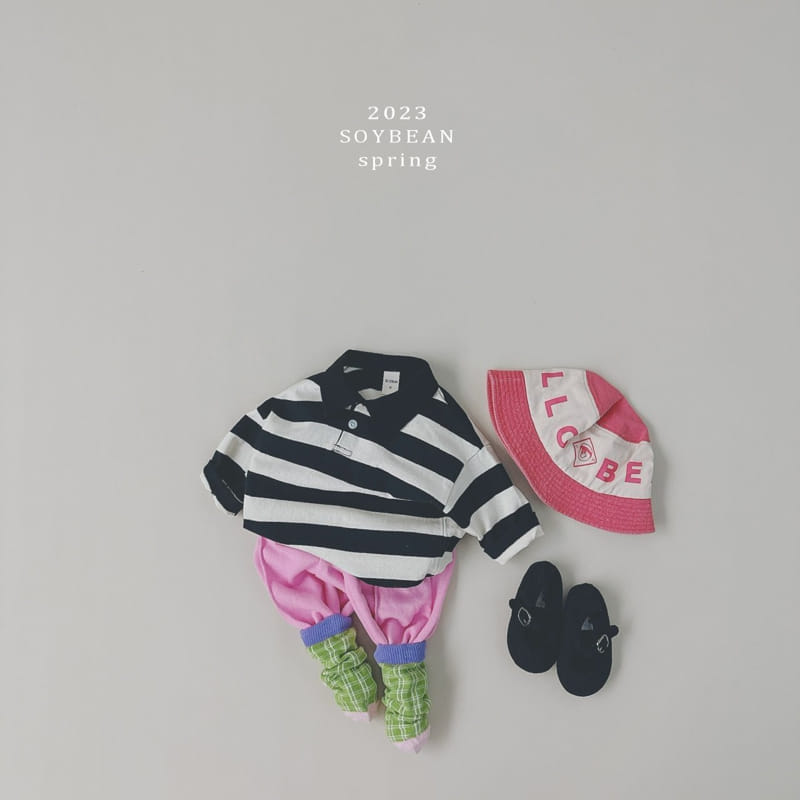 Soybean - Korean Children Fashion - #prettylittlegirls - Collar Stripes Tee - 2