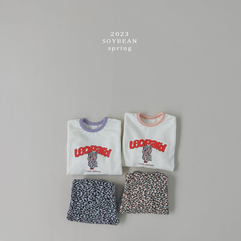 Soybean - Korean Children Fashion - #minifashionista - Leopard Top Bottom Set - 4