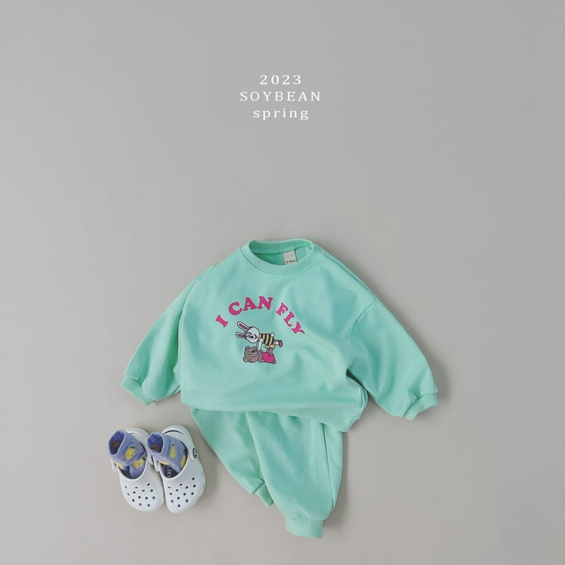 Soybean - Korean Children Fashion - #stylishchildhood - I Can Fly Top Bottom Set - 2