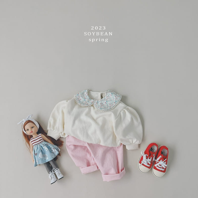 Soybean - Korean Children Fashion - #toddlerclothing - Flower Collar Sweatshirt