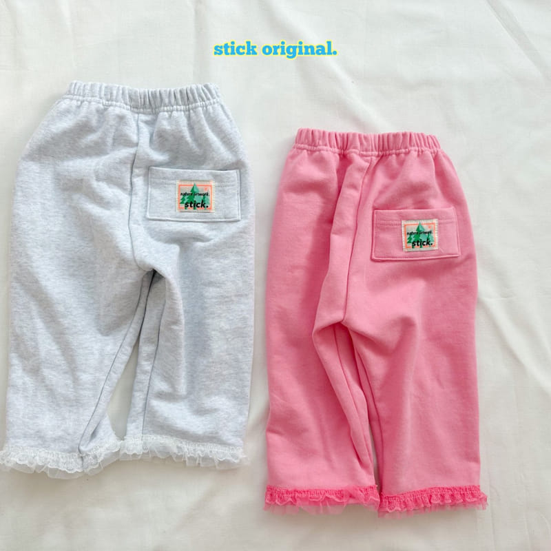 Stick - Korean Children Fashion - #childofig - Lace Terry Pants