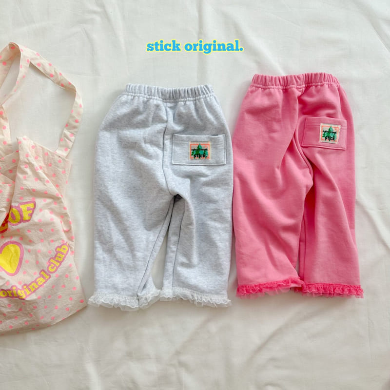 Stick - Korean Children Fashion - #childofig - Lace Terry Pants - 2