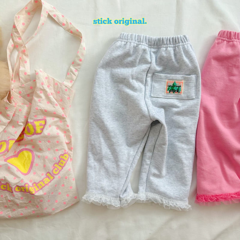 Stick - Korean Children Fashion - #childrensboutique - Lace Terry Pants - 3