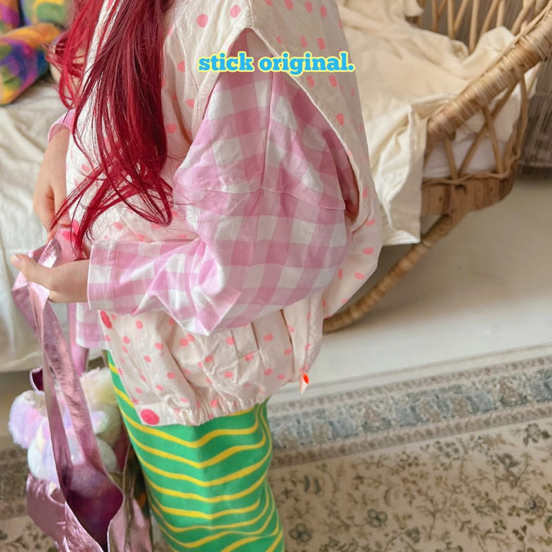 Stick - Korean Children Fashion - #kidzfashiontrend - Check Box Tee with Mom - 2