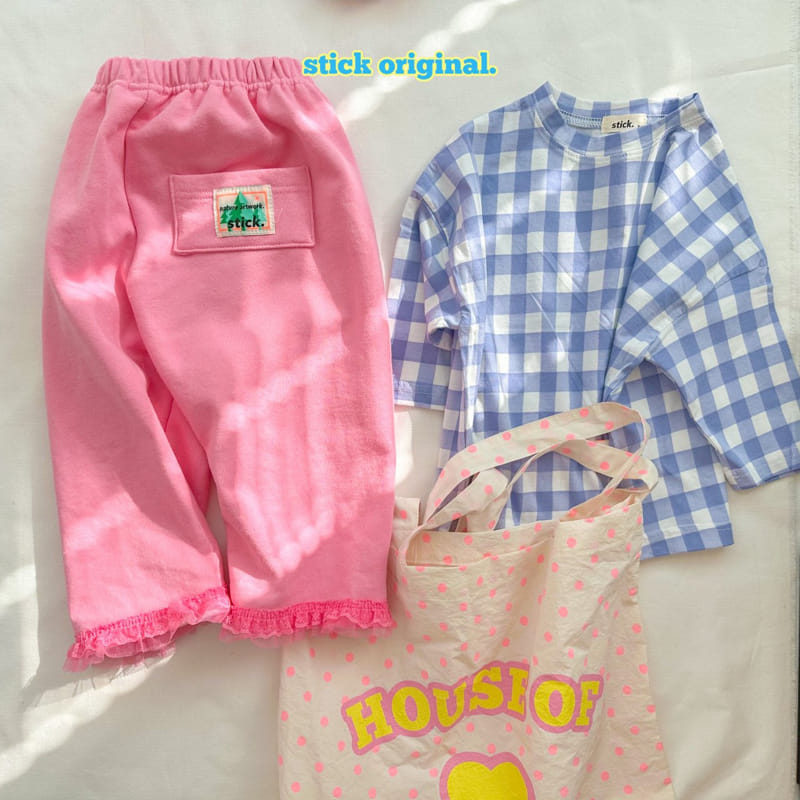 Stick - Korean Children Fashion - #magicofchildhood - Check Box Tee with Mom - 5