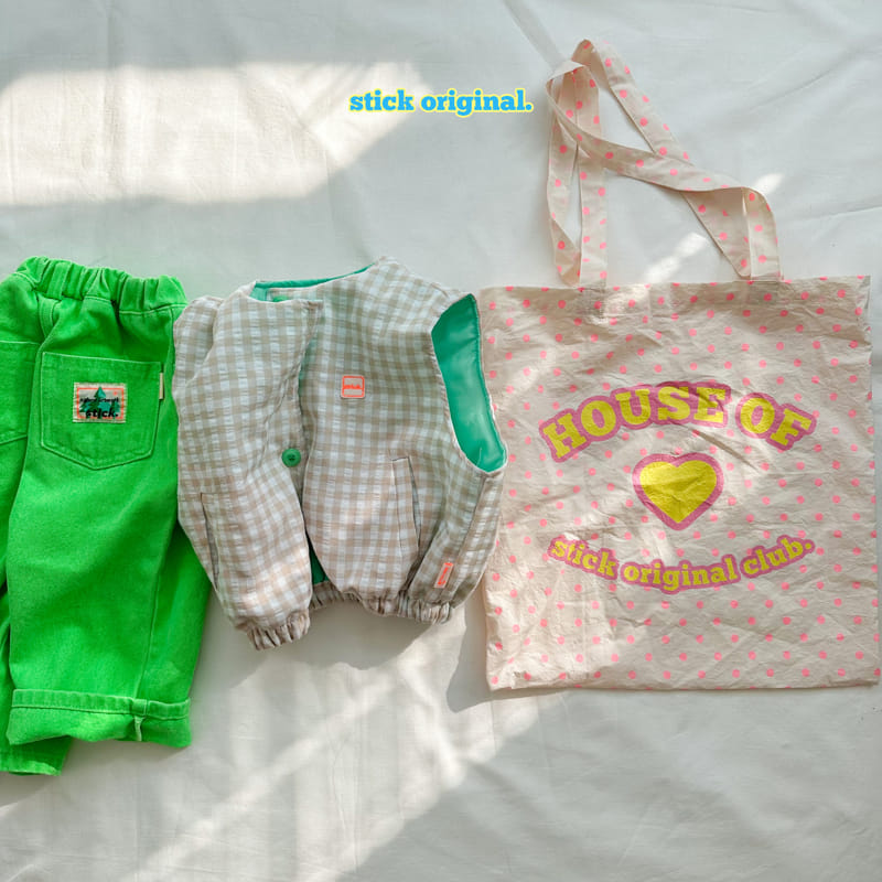 Stick - Korean Children Fashion - #magicofchildhood - Check Vest - 3