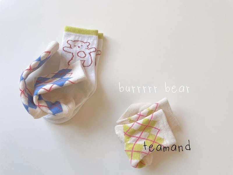Teamand - Korean Children Fashion - #designkidswear - Brr Bear Socks - 7