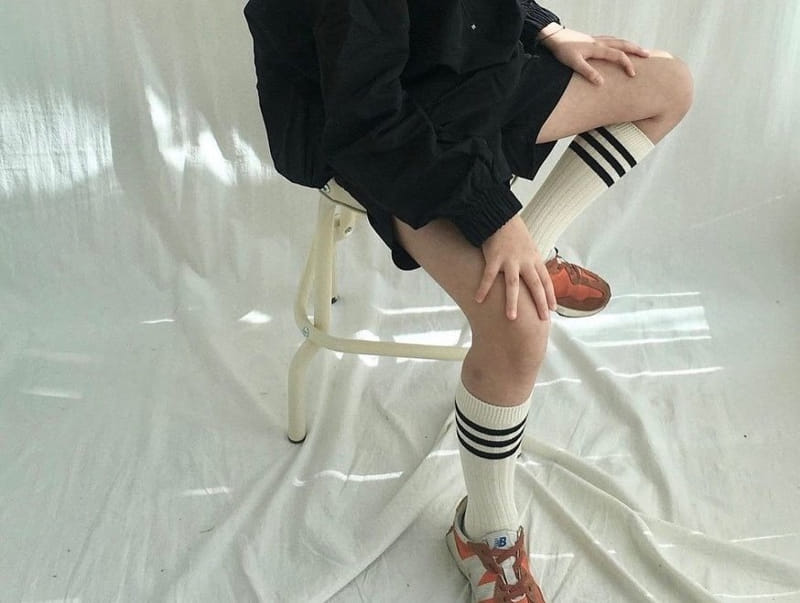 Teamand - Korean Children Fashion - #kidzfashiontrend - Three Stripes Rib Knee Socks  - 8