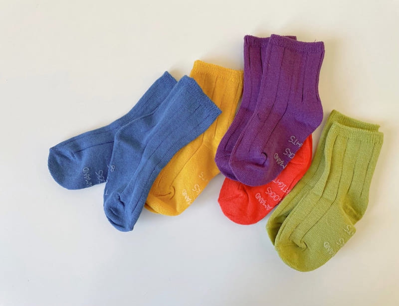 Teamand - Korean Children Fashion - #prettylittlegirls - Color Socks Set - 5