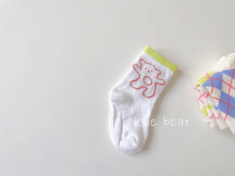 Teamand - Korean Children Fashion - #todddlerfashion - Brr Bear Socks - 2