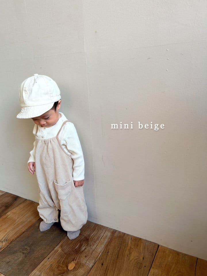 The Beige - Korean Baby Fashion - #babygirlfashion - Waffle Sleeveless Bodysuit - 5