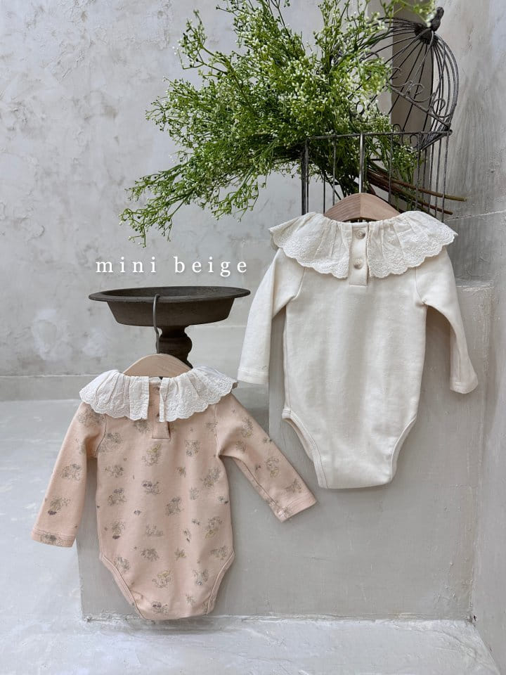 The Beige - Korean Baby Fashion - #babywear - Frill Sticky Bodysuit