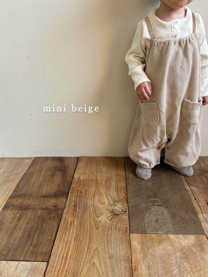 The Beige - Korean Baby Fashion - #onlinebabyboutique - Waffle Sleeveless Bodysuit - 12