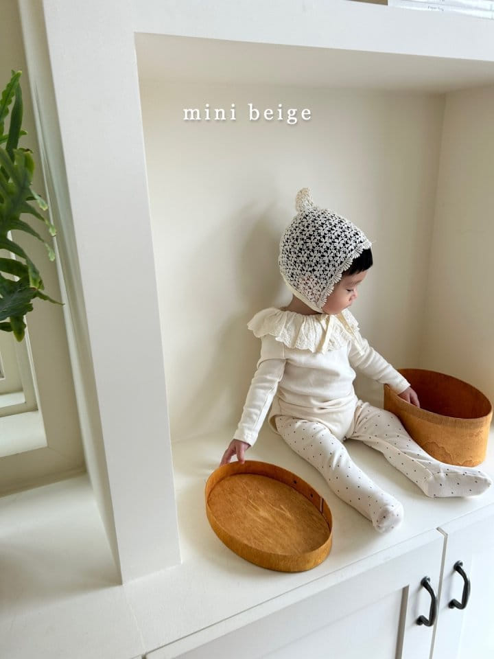 The Beige - Korean Baby Fashion - #onlinebabyshop - Frill Sticky Bodysuit - 4