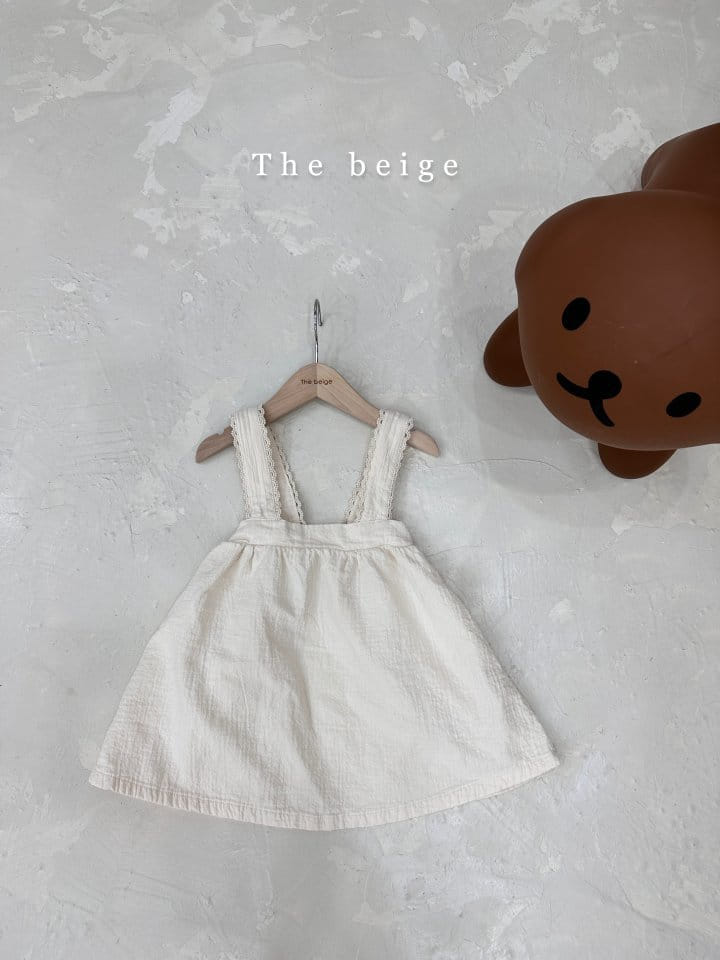 The Beige - Korean Children Fashion - #Kfashion4kids - Lace Dungarees Skirt