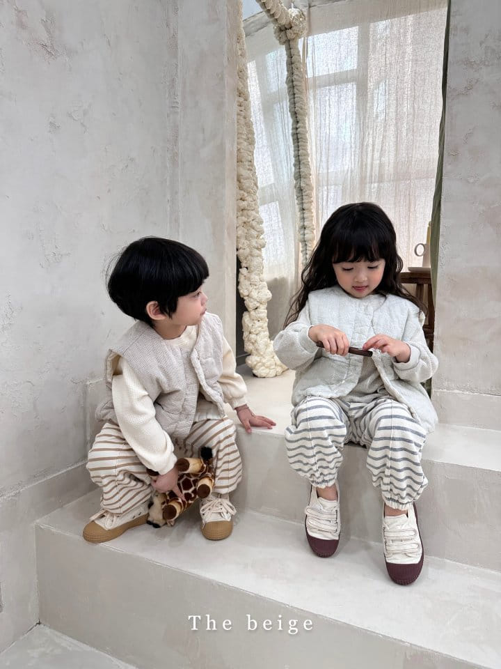 The Beige - Korean Children Fashion - #littlefashionista - Stripes Pintuck Pants - 10
