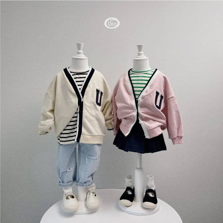U Eo - Korean Children Fashion - #Kfashion4kids - Slit Stripes Tee - 9